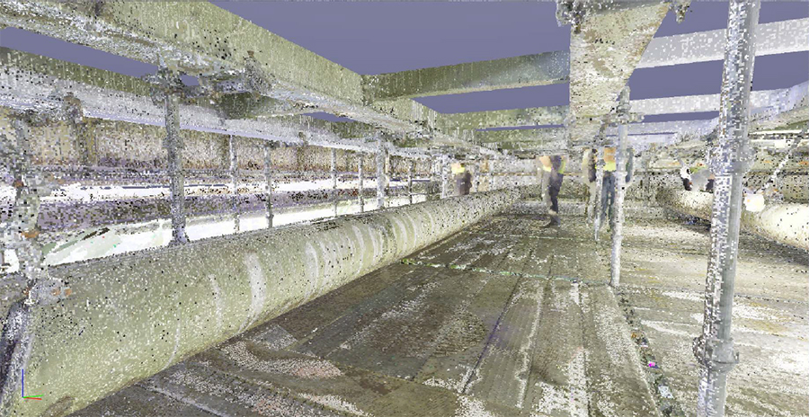 3D scanning allowed engineers to create a model of the entire bridge structure.